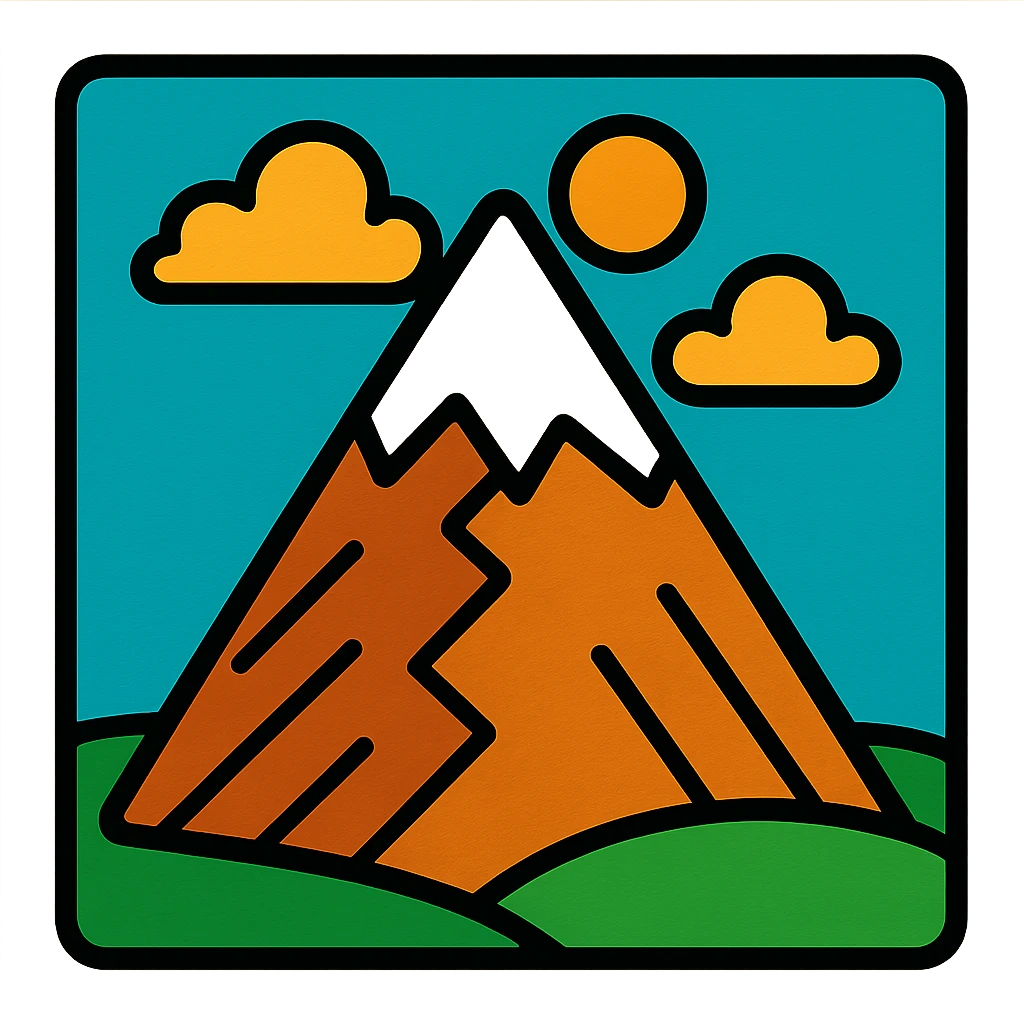 little alchemy style icon
subject: mountain
border: medium-black emoji