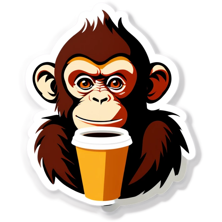Monkey coffee emoji