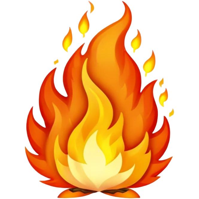 pouvoir ultime en feu emoji