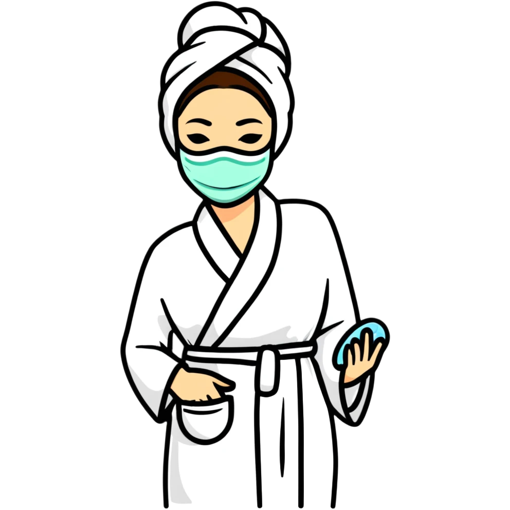 woman skincare routine emoji