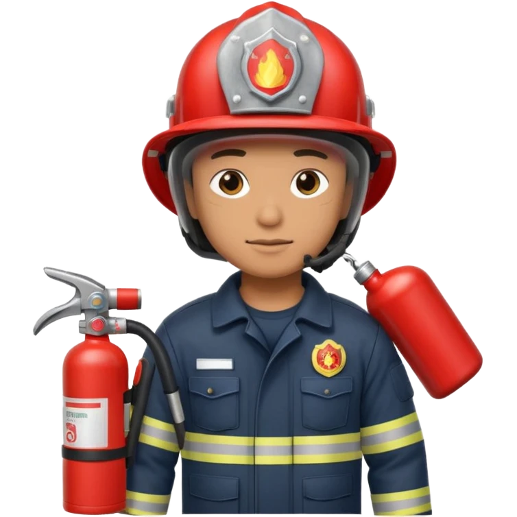 firefighter with fire extinguisher emoji