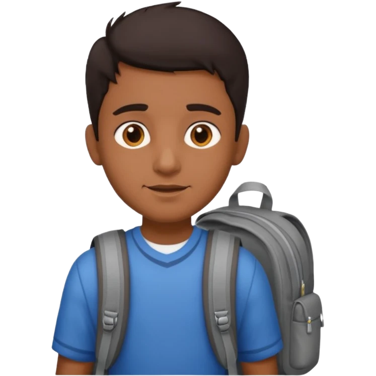 Indian male student, brown skin, dark hair emoji