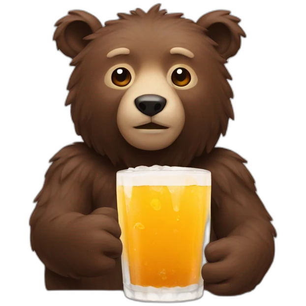 Omada drinking a bear emoji
