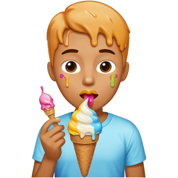 Me eating icecream emoji