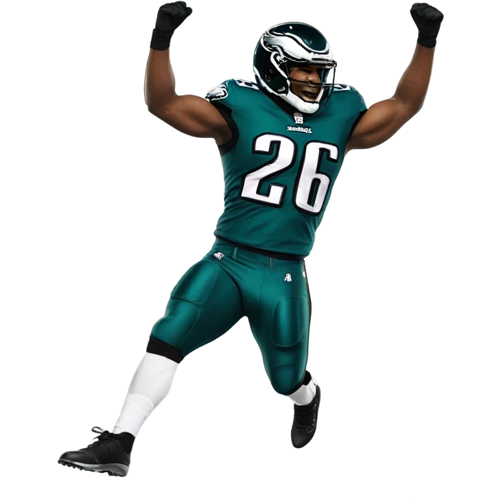 Philadelphia Eagles #26 celebration  emoji