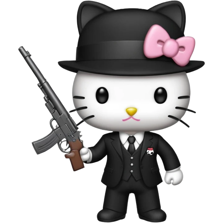 Gangster hello kitty emoji