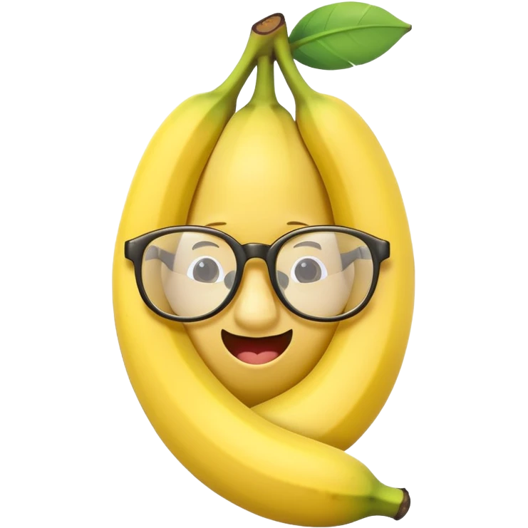 banana with glasses emoji