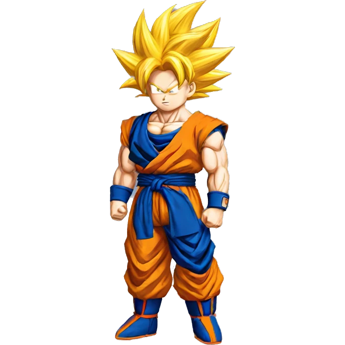Goku en mode saiyan emoji