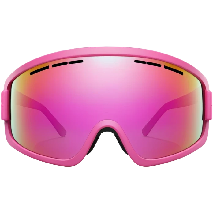 super thick sporty pink shield visor sunglasses with extra chunky oversized frame, heavy-duty build, substantial construction, one-piece lens emoji