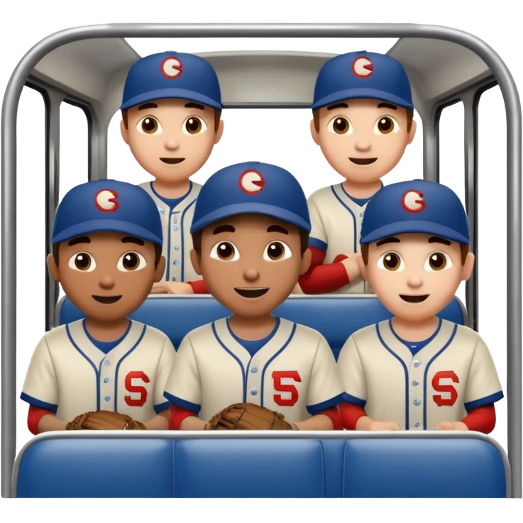 autobus de equipo llevando a egnte de basebal  emoji