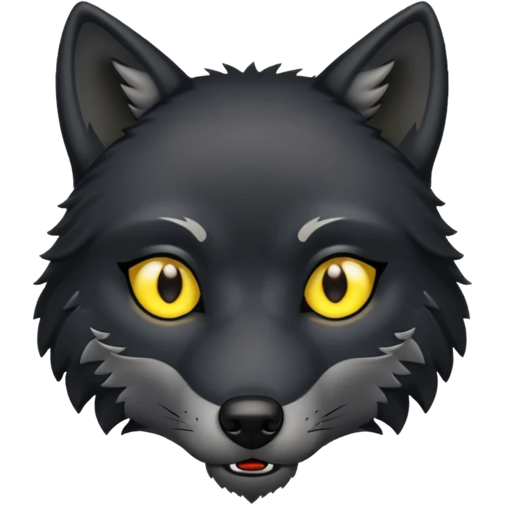 Lobo negro emoji
