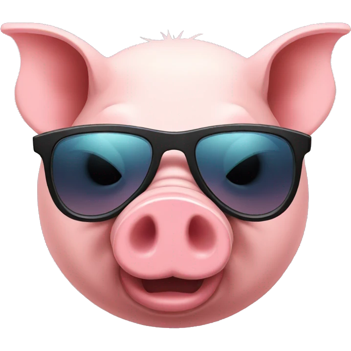 Pig in sunglasses emoji