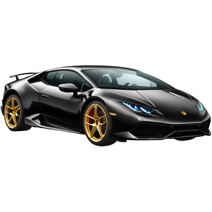Lamborghini huracan, noir emoji