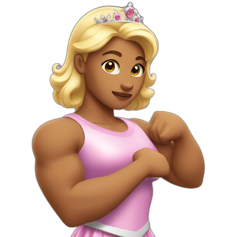 princess flexing bicep emoji