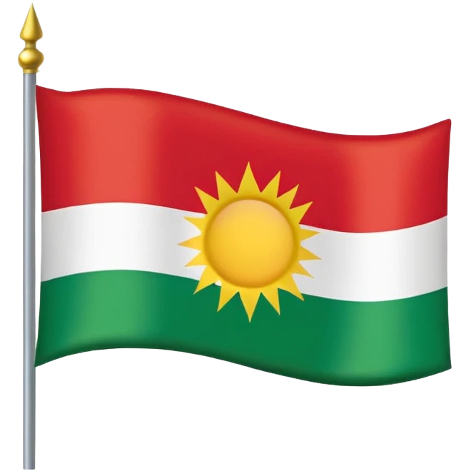 Kurdistan flag. emoji