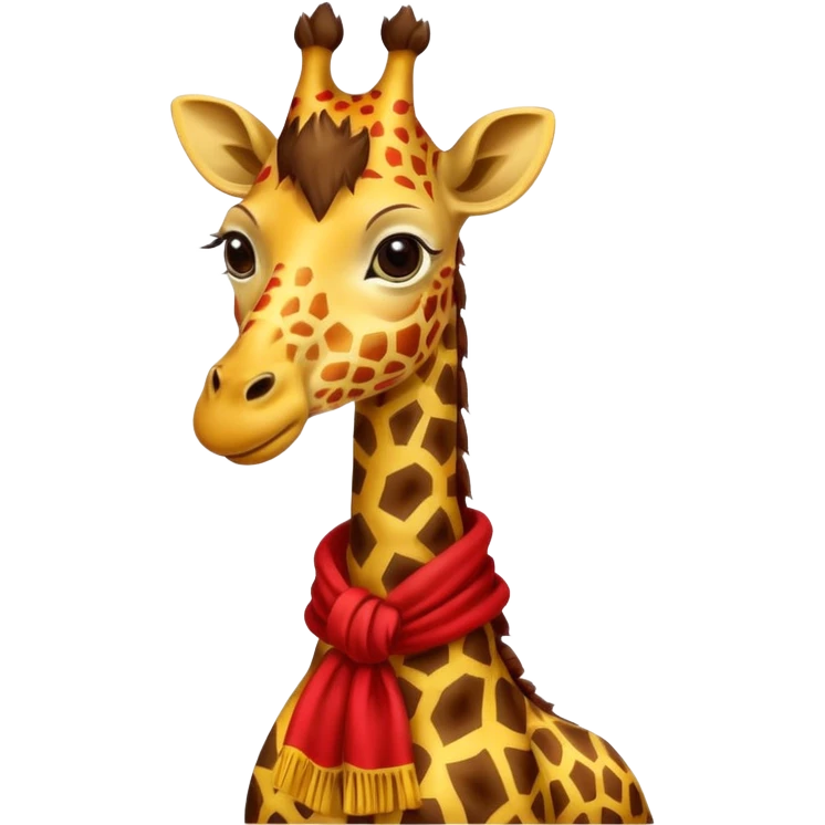 Giraffe with red Scarves emoji