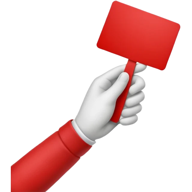 hand red card (#00A3E0) and red (#F9423A) emoji