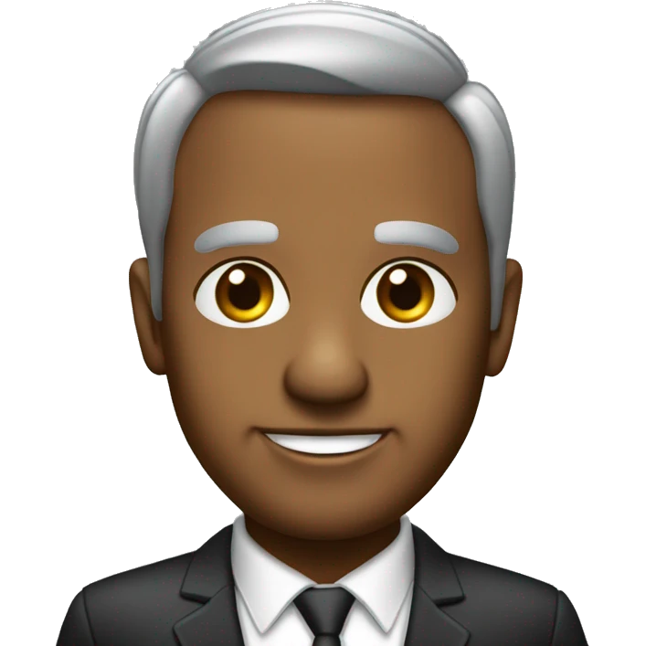 Empresario con grafica de crecimiento emoji