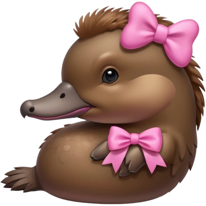Platypus with a pink bow emoji