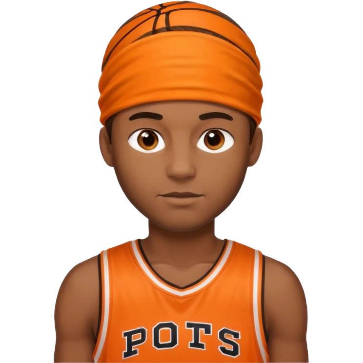 Basketball guy with orange headband emoji