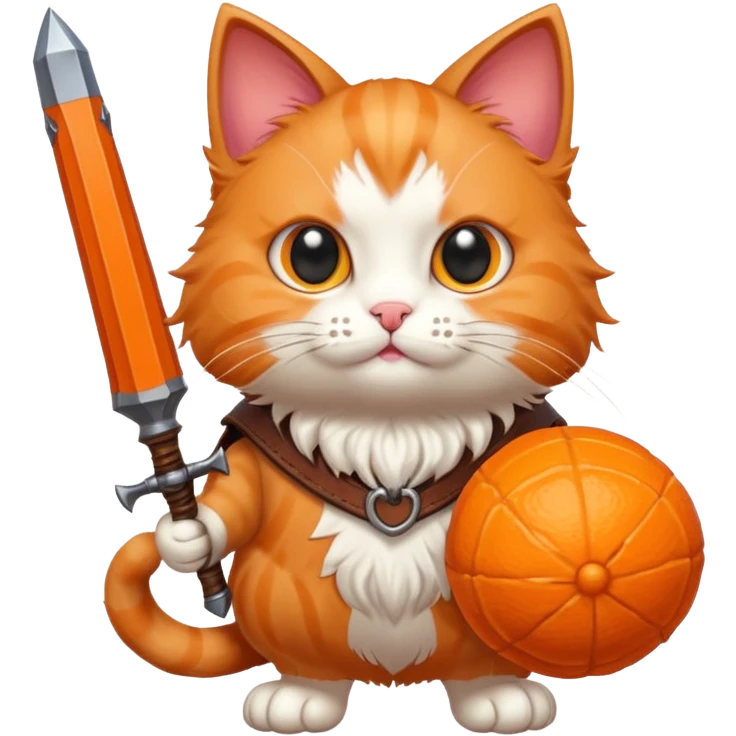 Cat with giant rpg emoji