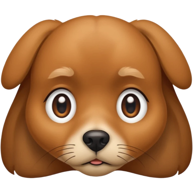 sad dog look, clear expression, big sad eyes, neutral background emoji