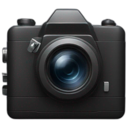 simple shape of black camera emoji