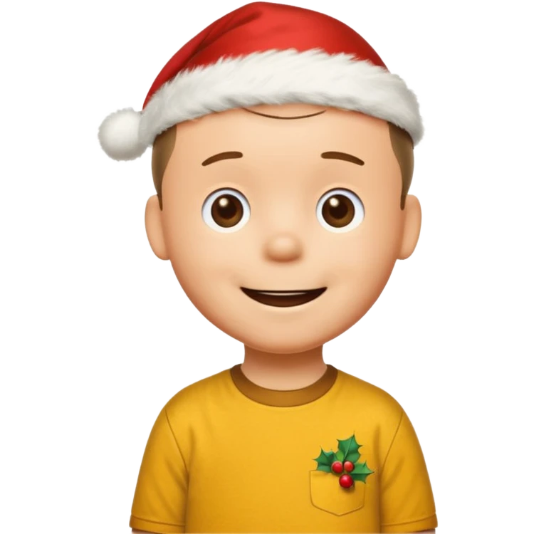 Vintage 1970's cartoon Charlie brown christmas, movie emoji