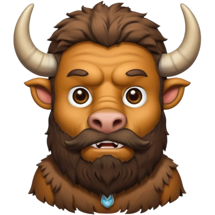 bearded buffalo with shirt emoji