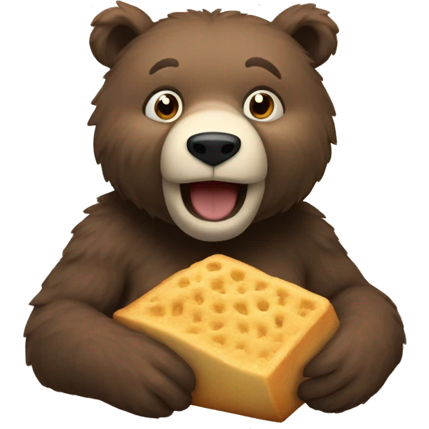 Urso comendo cenoura emoji