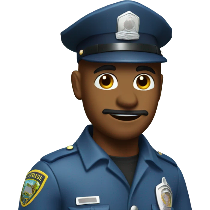 Santa dressed as a policeman under a palm tree emoji