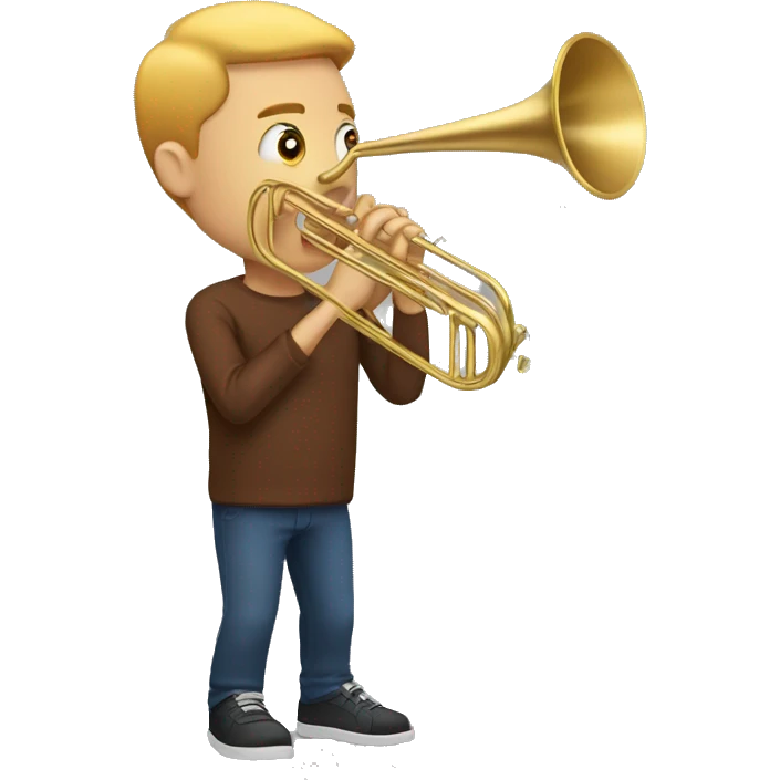 Me with a trombone emoji