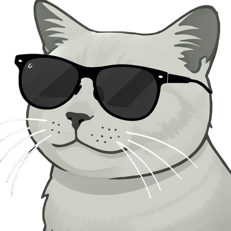 Cat with sunglasses emoji