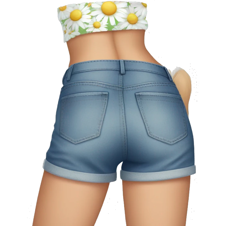 blond girl wearing Daisy Duke shorts emoji