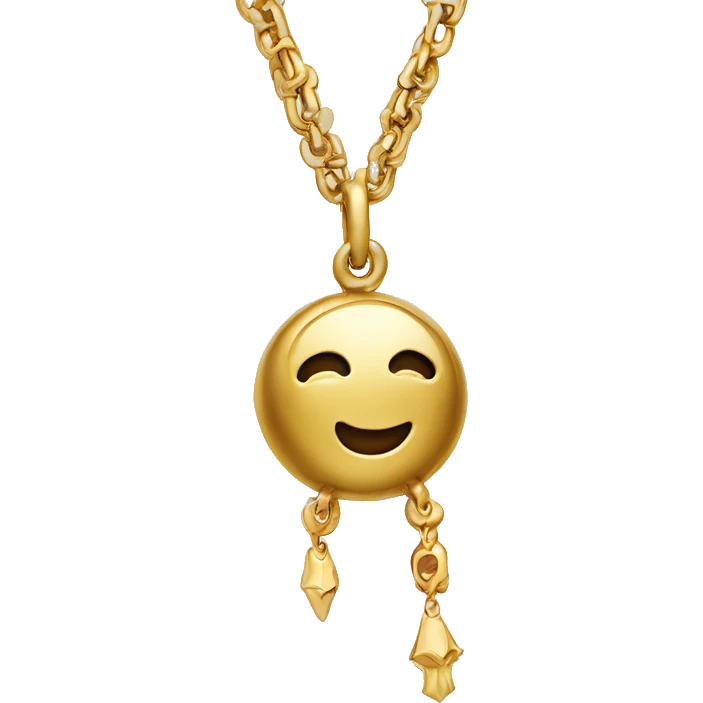vancleef gold necklace charms  emoji