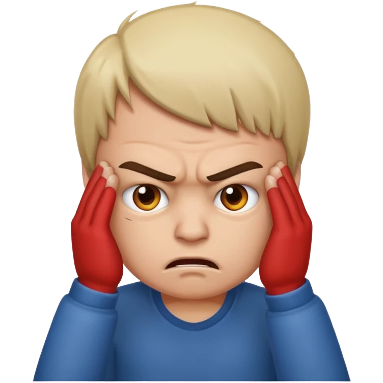 angry face with face palm emoji