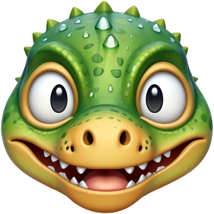 dinosaur face crying emoji