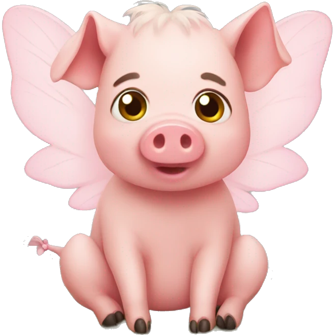 Pig fairy emoji