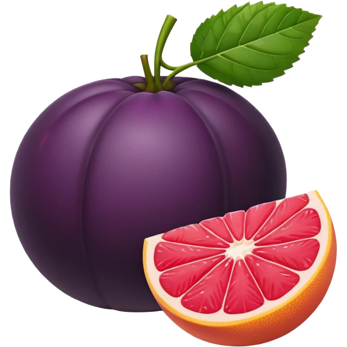 Blackberry, grapefruit  emoji