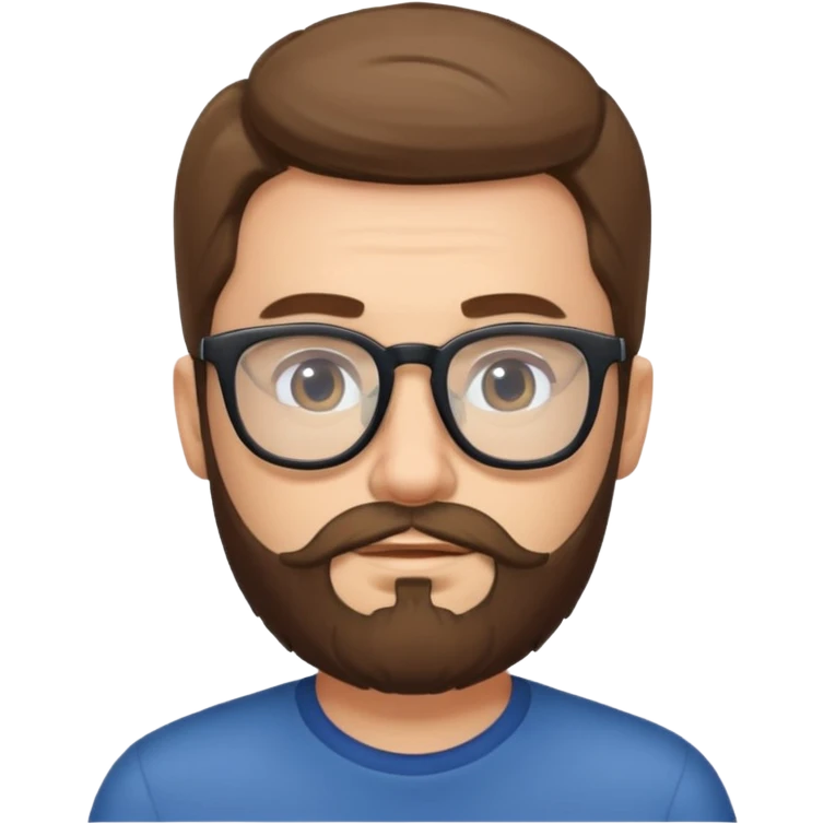 man with beard and glasses emoji