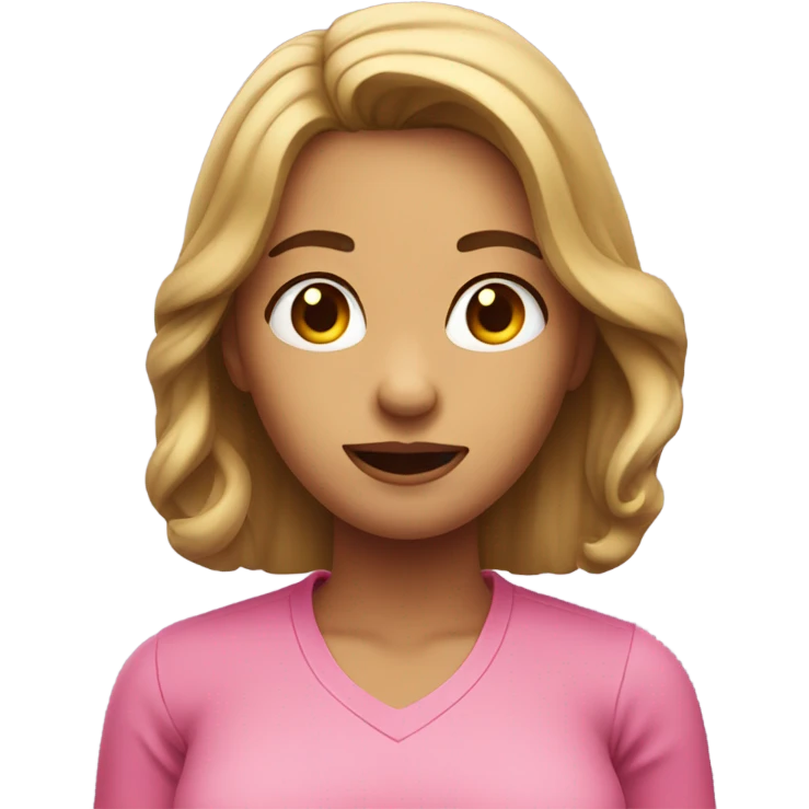 🤷🏼‍♀️ with pink shirt emoji