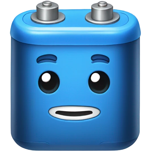 BLUE battery happy  emoji
