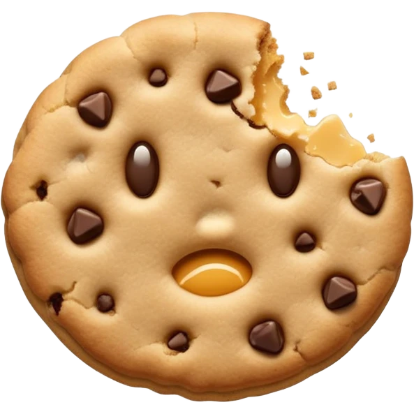 curious cookie with a bite taken out emoji