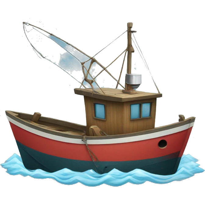 a fishing boat emoji