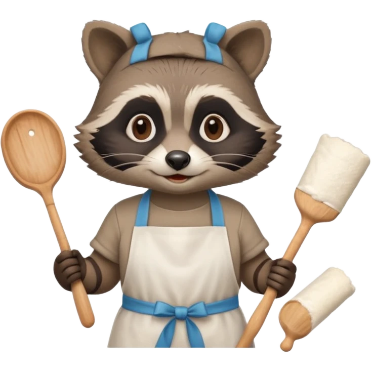 baker raccoon emoji