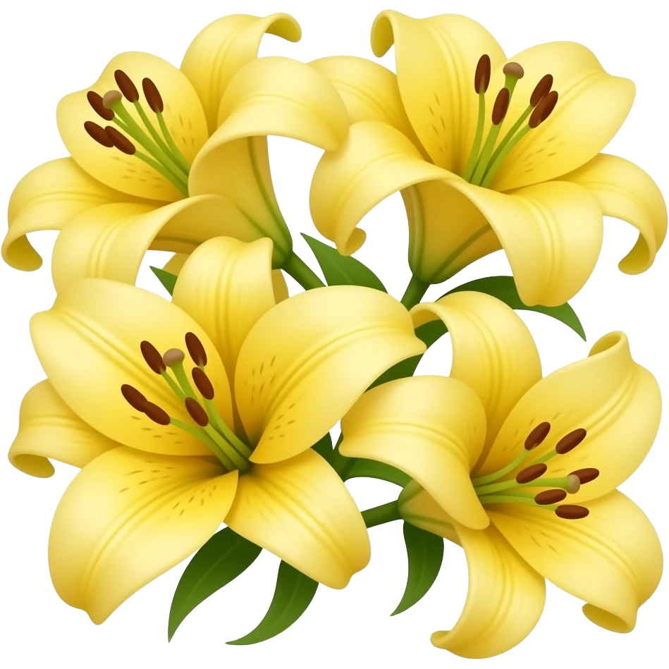 Yellow lilies emoji