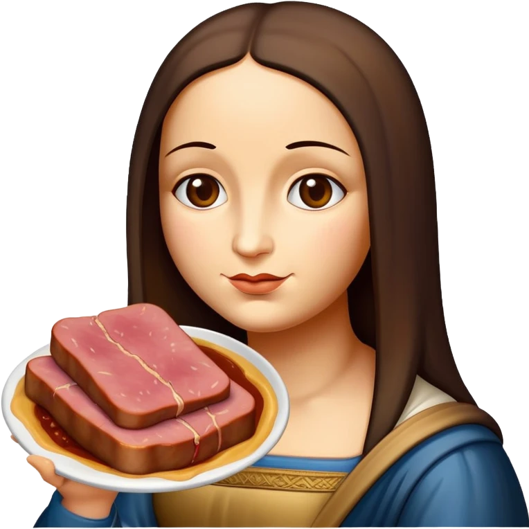 pop art monalisa SPAM meat slop portrait emoji