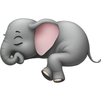 elephant sleeping on clouds emoji