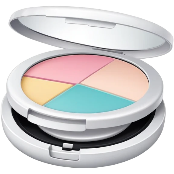 empty makeup compact icon, open to show it's finished emoji