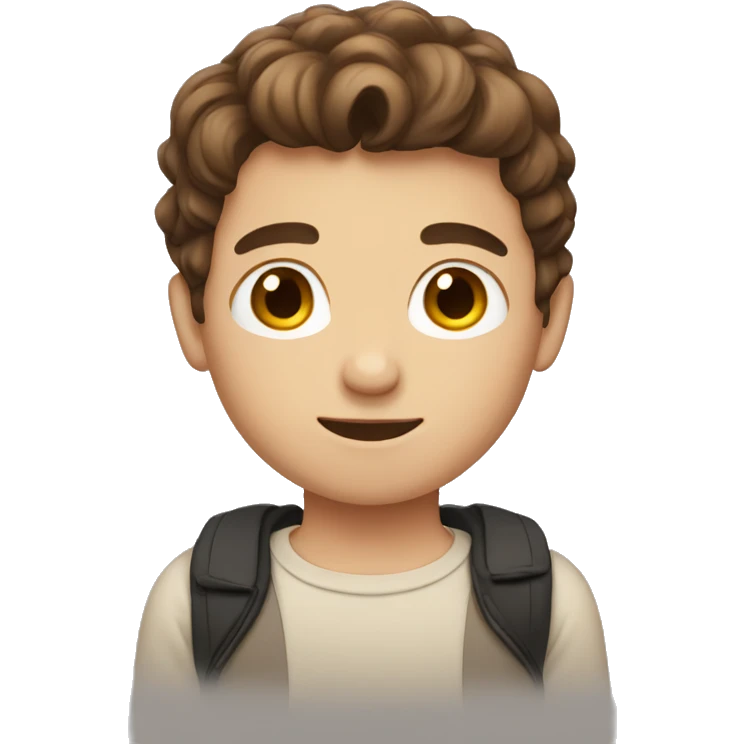 A boy with brown hair  emoji